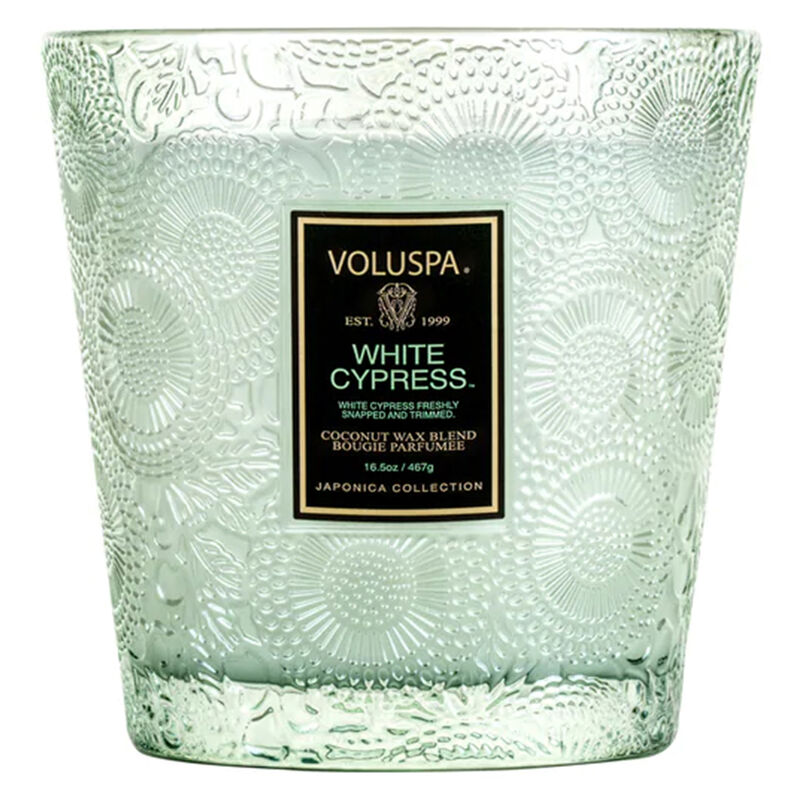 White Cypress 2-Wick Candle, large